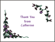 Morning Glories Purple Bridal Shower Note Card
