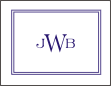 Monogram Bridal Shower Note Card