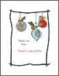Christmas Ornaments Bridal Shower Note Card