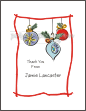 Christmas Ornametnts Bridal Shower Note Card