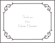 Scrollwork Bridal Shower Note Card