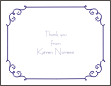 Scrollwork - Navy Bridal Shower Note Card
