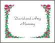 Rose Trellis - Red Bridal Shower Note Card