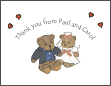Wedding Teddies Bridal Shower Note Card