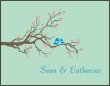 Cherry Blossoms Engagement Note Card