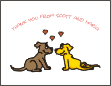 Doggie Love Engagement Note Card