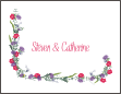 Floral Drape - Purple Engagement Note Card