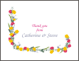 Floral Drape - Yellow Engagement Note Card