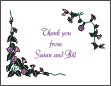 Morning Glories Purple Engagement Note Card
