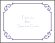 Scrollwork - Navy Engagement Note Card
