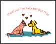 Dog and Cat Informal Wedding Note Card
