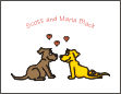 Doggie Love Informal Wedding Note Card
