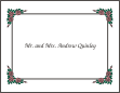 Fancy Corners 5 Informal Wedding Note Card