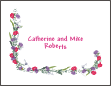Floral Drape - Purple Informal Wedding Note Card