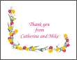 Floral Drape - Yellow Informal Wedding Note Card