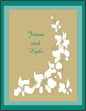 Gardenia 2 Brown & Teal Border Notecard
