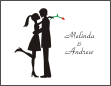 Kissing Couple Informal Wedding Note Card