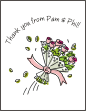 Rose Bouquet 1 Informal Wedding Note Card