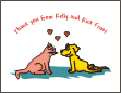 Dog and Cat Tied the Knot Note Card