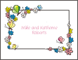 Flowers and Butterflies Tied the Knot Note Card