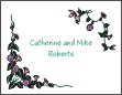 Morning Glories Purple Tied the Knot Note Card