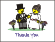 Lego Couple Tied the Knot Note Card