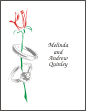 Rose with Rings 1 Silver Tied the Knot Note Card