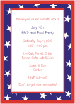 4th of July Stars Border Invitation