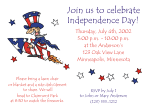 Fourth of July Uncle Sam on Firecracker Invitation