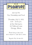 Blue Checkered Party Invitation