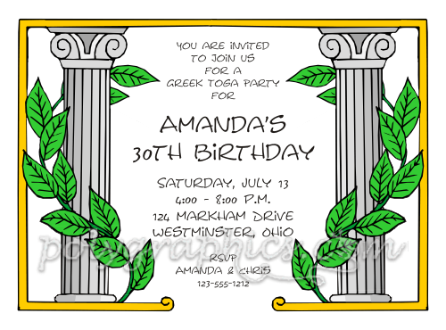 Toga Party Invitations Website Of Fekeneed Toga Party Invitations Website Of Fekeneed