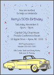 51 Chevy Convertible Birthday Invitation