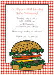 Cheeseburger Cookout Birthday Invitation