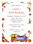 Chili Cookoff Party Birthday Invitation