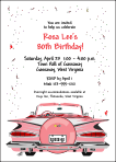 Pink Convertible Birthday Invitation