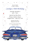 Royal Blue Convertible Birthday Invitation