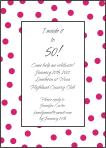 Dark Pink Polka Dots Party Invitation