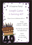 Fun Numbers 40 Party Invitation