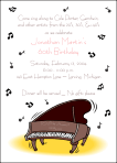 Fun Piano Birthday Invitation