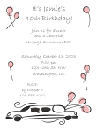 White Sketch Limo Birthday Invitation