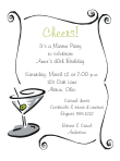 Martini Drinking Birthday Invitation