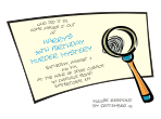 Murder Mystery Party Birthday Invitation