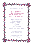 Origami Border Birthday Invitation