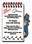 Secret Agent Party Invitation