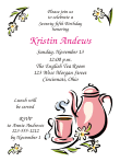 Tea Party Birthday Invitation