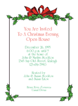 Bow with Holly Holiday Party Invitation