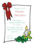 Candle and Bow Holiday Party Invitation