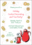Christmas Cookie Exchange and Tea Party Invitation
