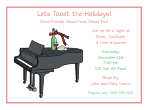 Holiday Piano, Wine and Cheese Christmas Party Invitation