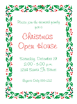 Holly Border Christmas Invitation
